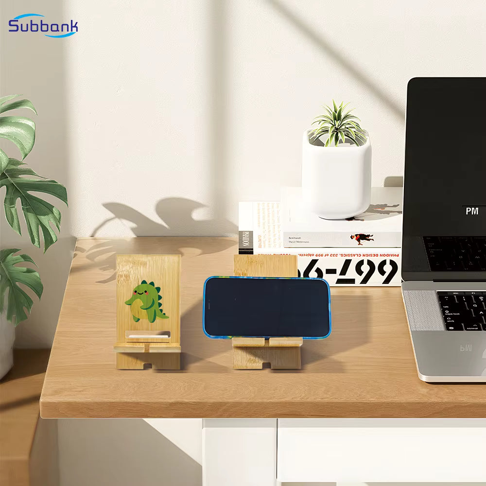 Wood Cellphone Stand Sublimation Blank Sublimation Blank Bamboo Mobile Phone Holder