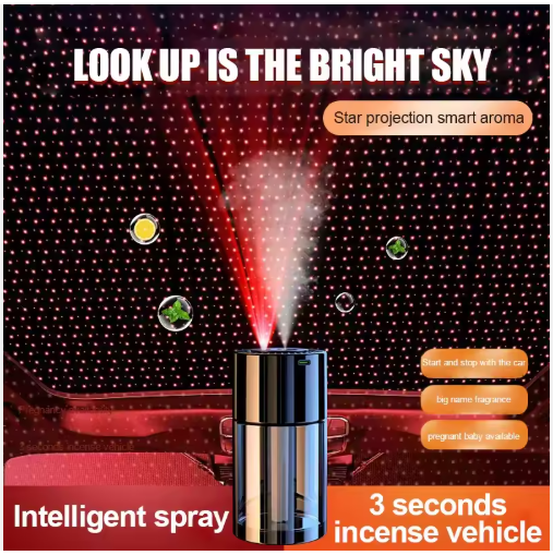 Portable Rechargeable Smart Car Air Freshener Diffuser Luxury 160ml Glass Perfume Refillable Bottle Car Diffuser