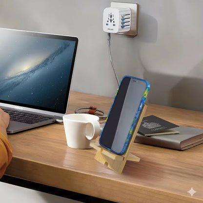 Wood Cellphone Stand Sublimation Blank Sublimation Blank Bamboo Mobile Phone Holder