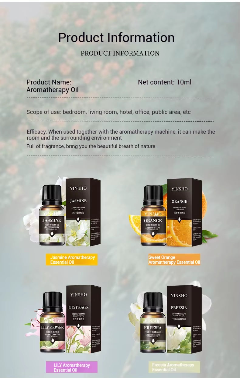 10ml High Quality Natural Plant Scented Oil Lavender Rose Water Soluble Essential Oil for Humidifier