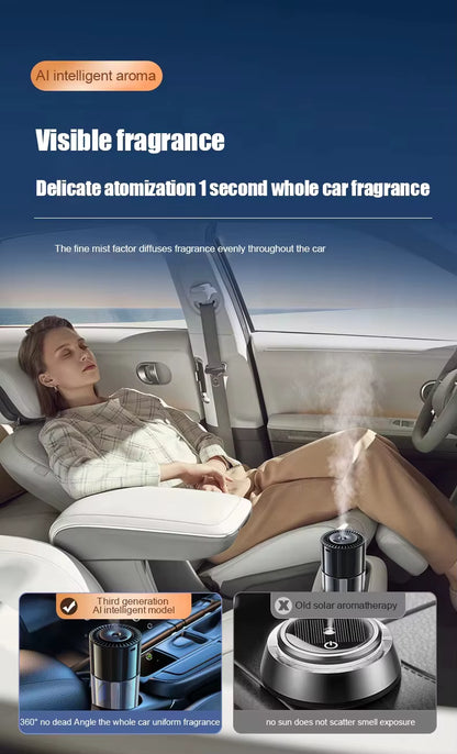Portable Rechargeable Smart Car Air Freshener Diffuser Luxury 160ml Glass Perfume  Refillable Bottle Car Diffuser