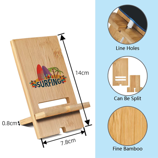 Wood Cellphone Stand Sublimation Blank Sublimation Blank Bamboo Mobile Phone Holder