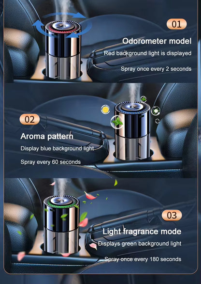 Portable Rechargeable Smart Car Air Freshener Diffuser Luxury 160ml Glass Perfume  Refillable Bottle Car Diffuser