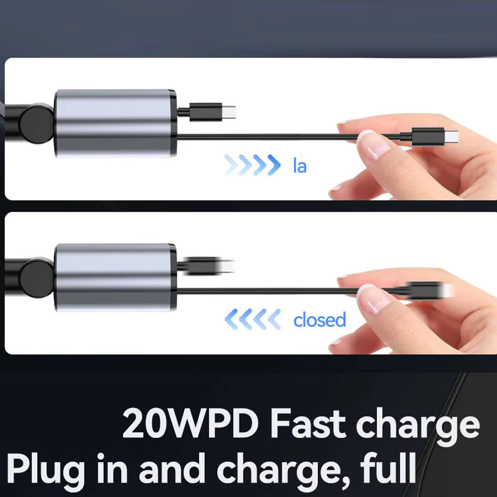 Trendy Super Fast Charger Mini Metal Digital 4 in 1 Car Charger 66W USB+PD Fast Charge Car Charging Adapter Compatible