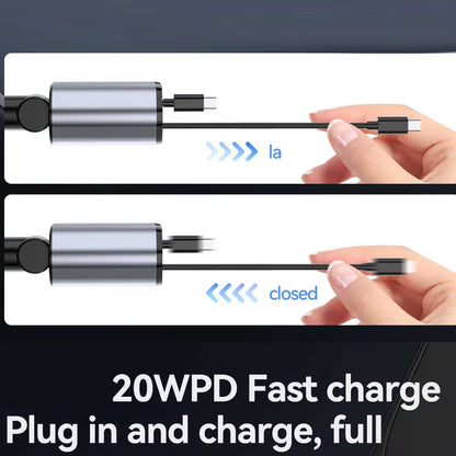 Trendy Super Fast Charger Mini Metal Digital 4 in 1 Car Charger 66W USB+PD Fast Charge Car Charging Adapter Compatible