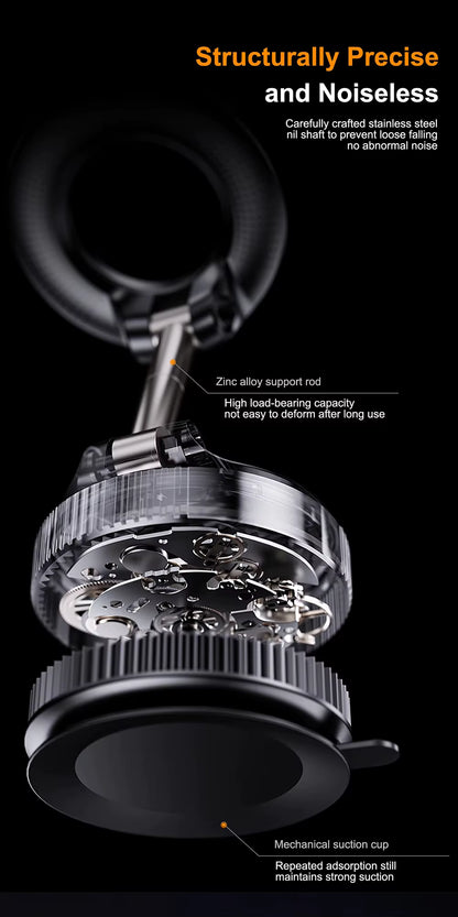 Alloy Folding Strong Magnet Magnetic Phone Holder Desk Wall Car Vacuum Suction Windshield Dashboard Mobile Holder Window Mount